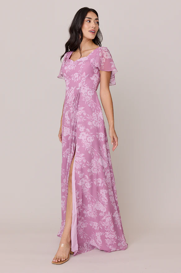 Madeline Convertible Chiffon Floral Print Dress | Made To Order - Image 11