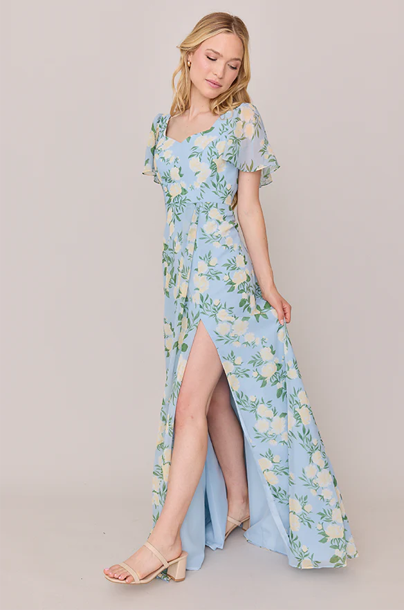Madeline Convertible Chiffon Floral Print Dress | Made To Order - Image 13