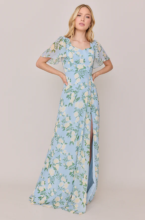 Madeline Convertible Chiffon Floral Print Dress | Made To Order - Image 14