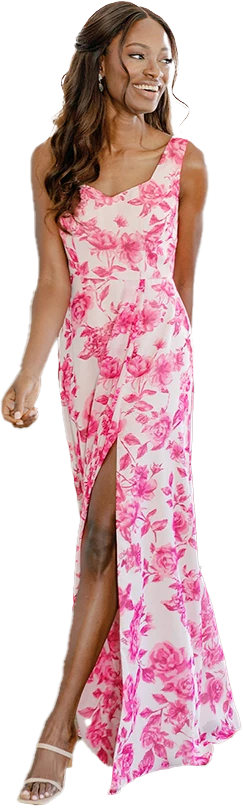 Madeline Convertible Chiffon Floral Print Dress | Made To Order - Image 32