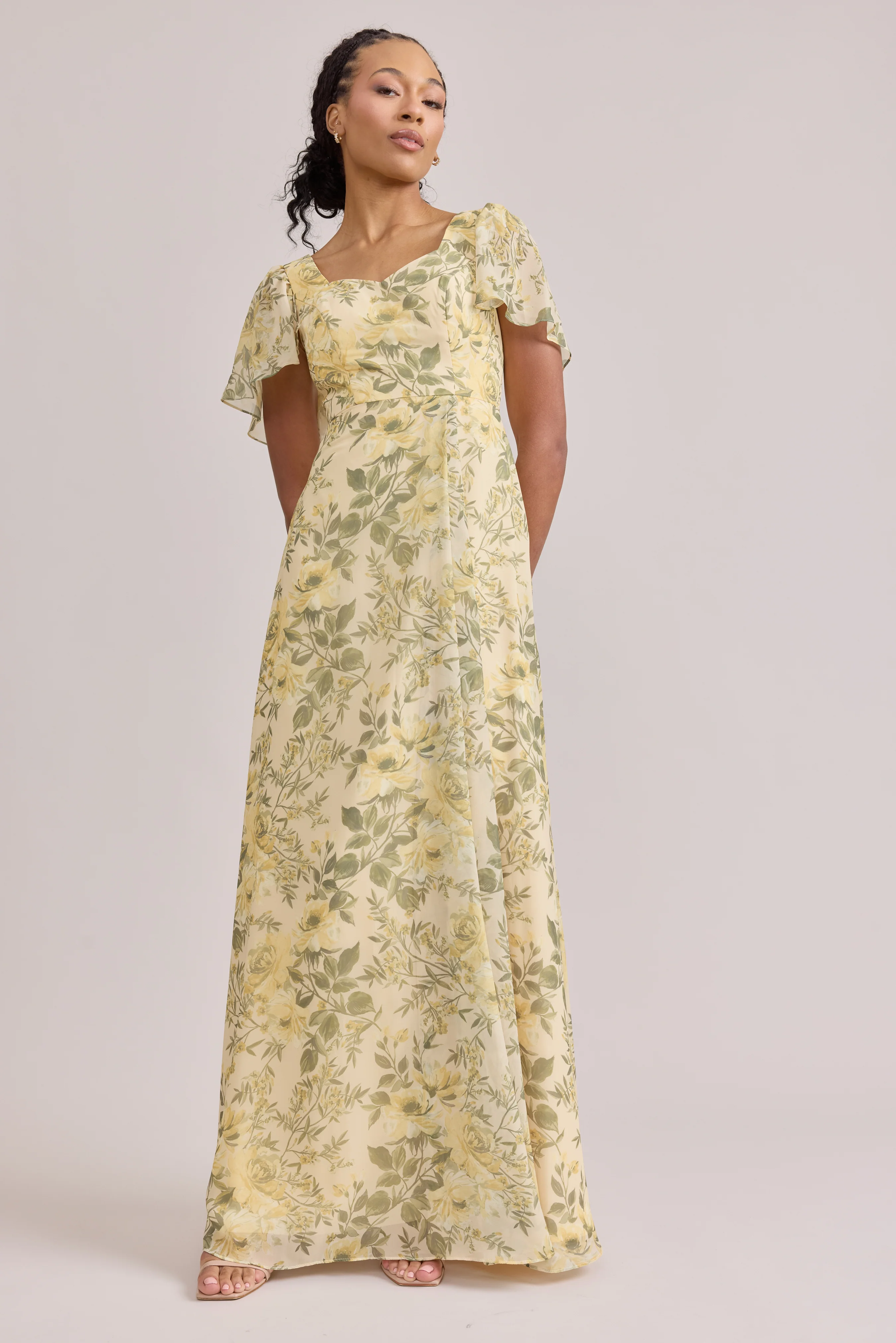 Madeline Convertible Chiffon Floral Print Dress | Made To Order - Image 39