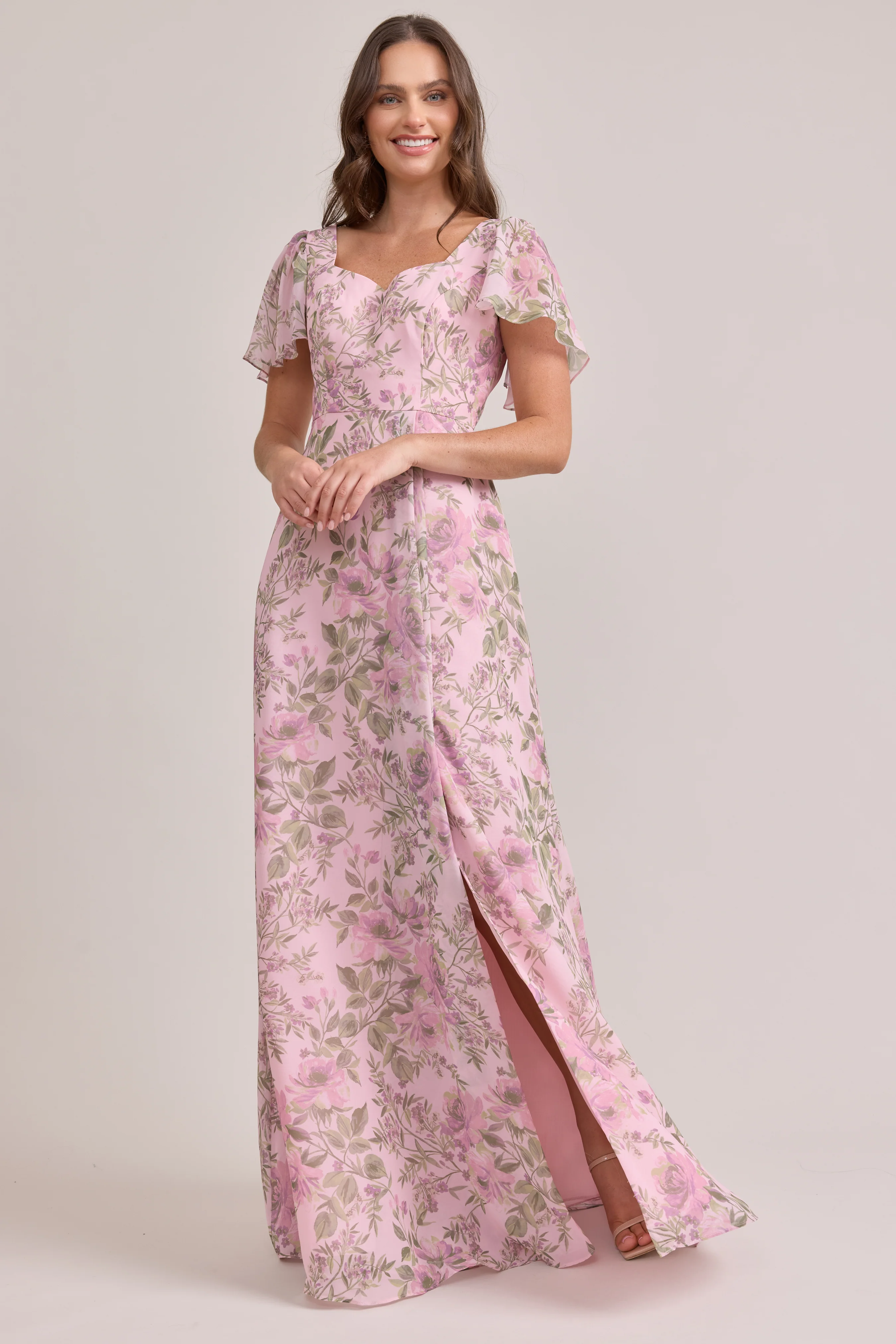Madeline Convertible Chiffon Floral Print Dress | Made To Order - Image 42