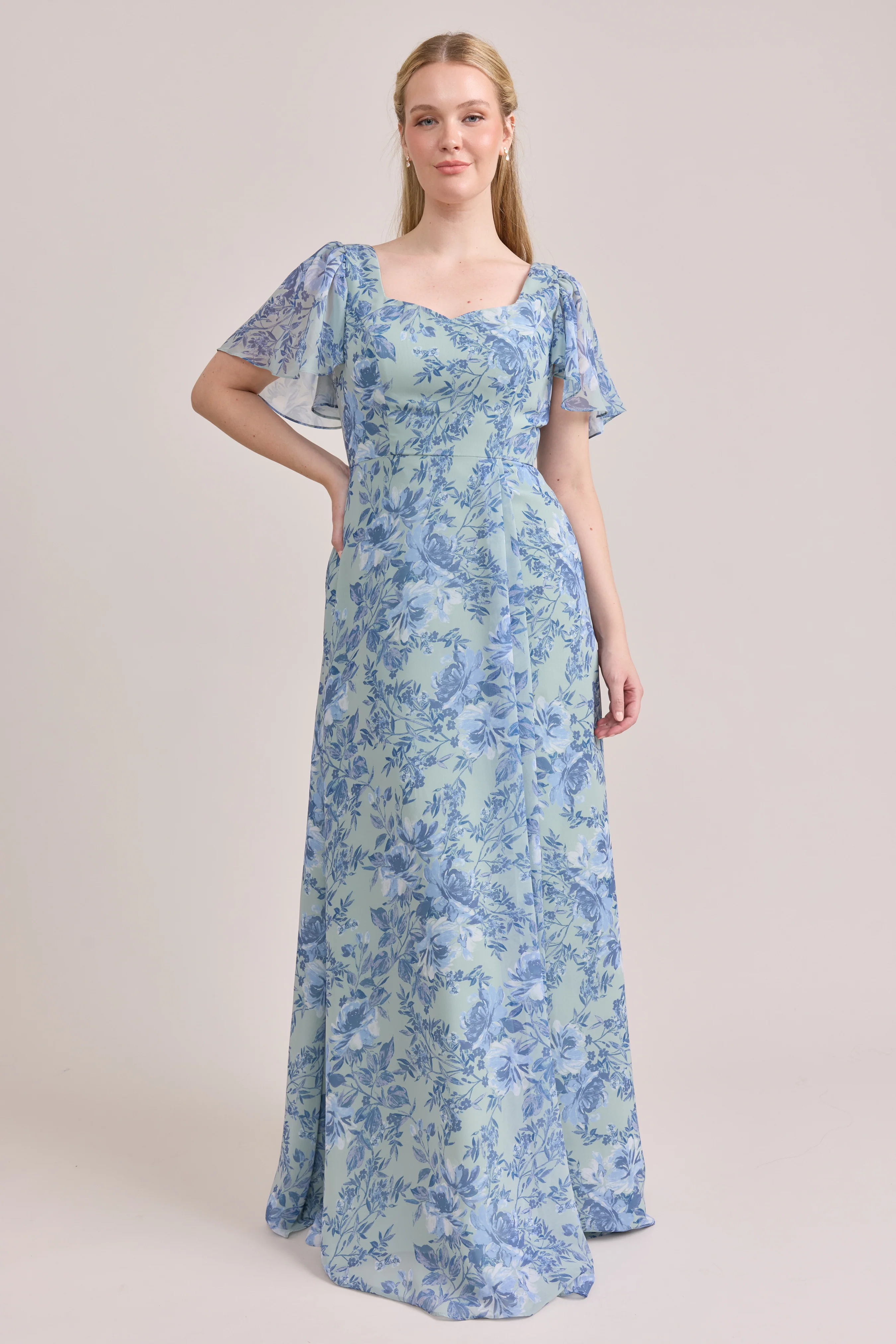 Madeline Convertible Chiffon Floral Print Dress | Made To Order - Image 47