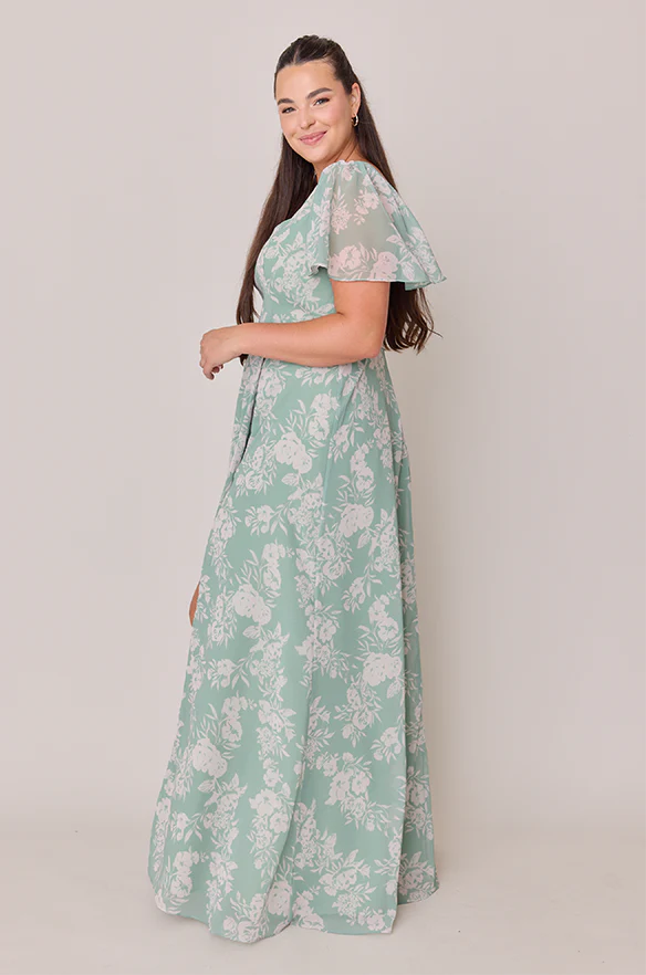 Madeline Convertible Chiffon Floral Print Dress | Made To Order - Image 5
