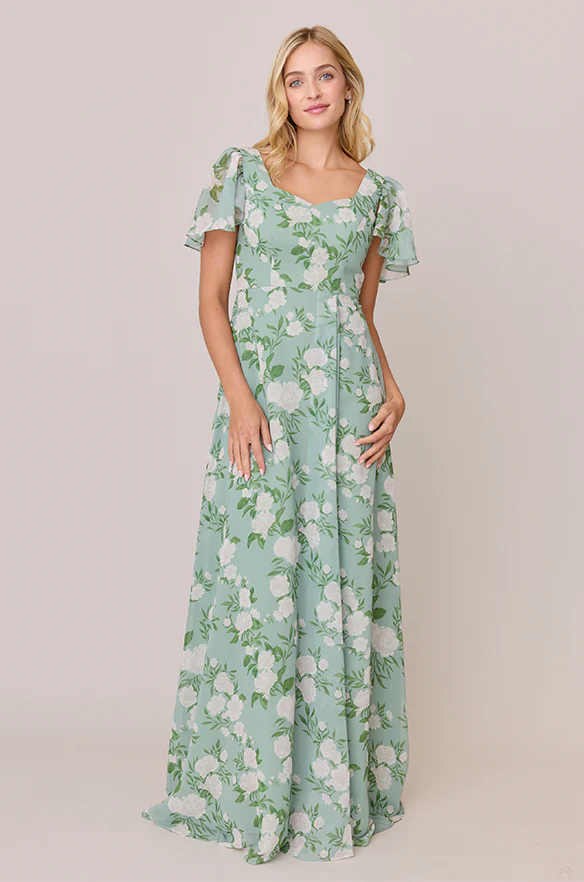 Madeline Convertible Chiffon Floral Print Dress | Made To Order - Image 7