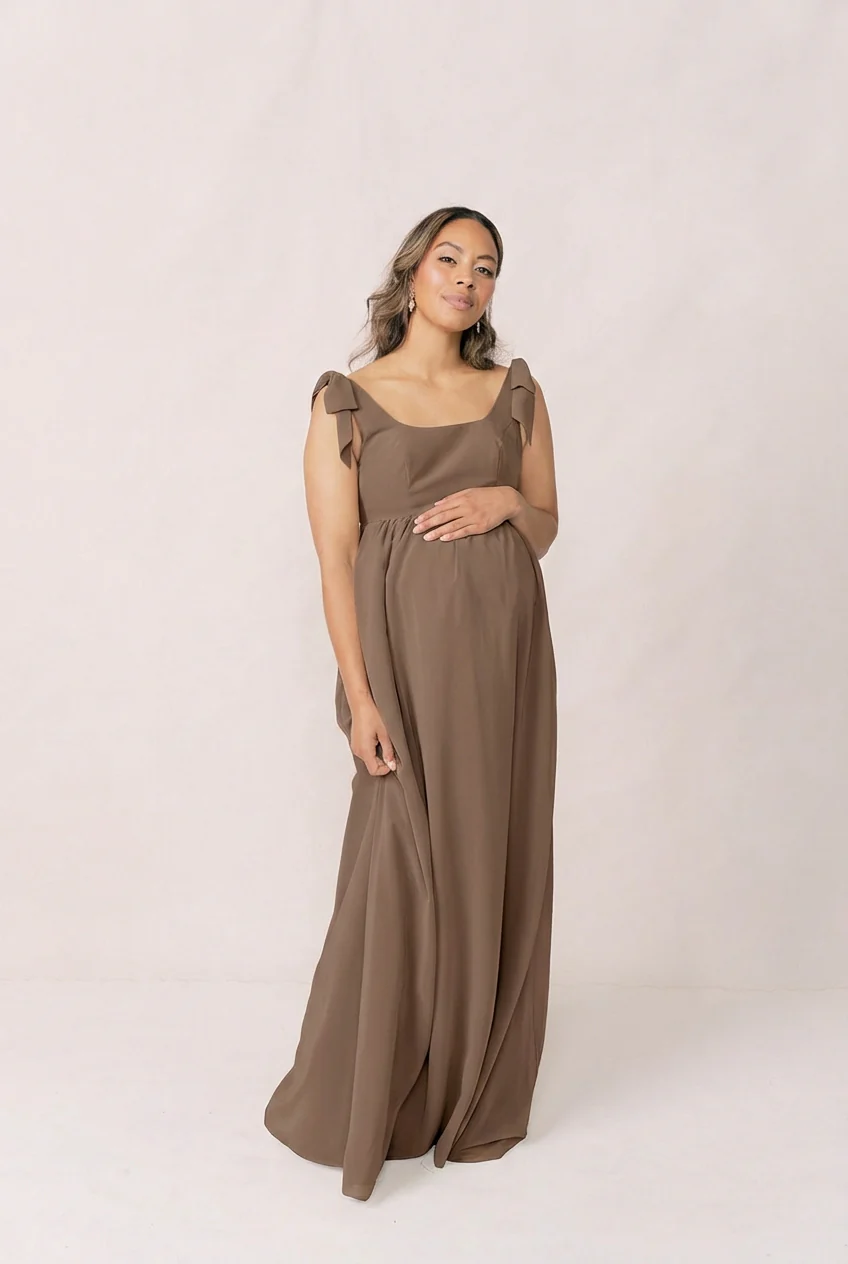 Maternity Bowie Chiffon Dress | Made To Order - Image 107