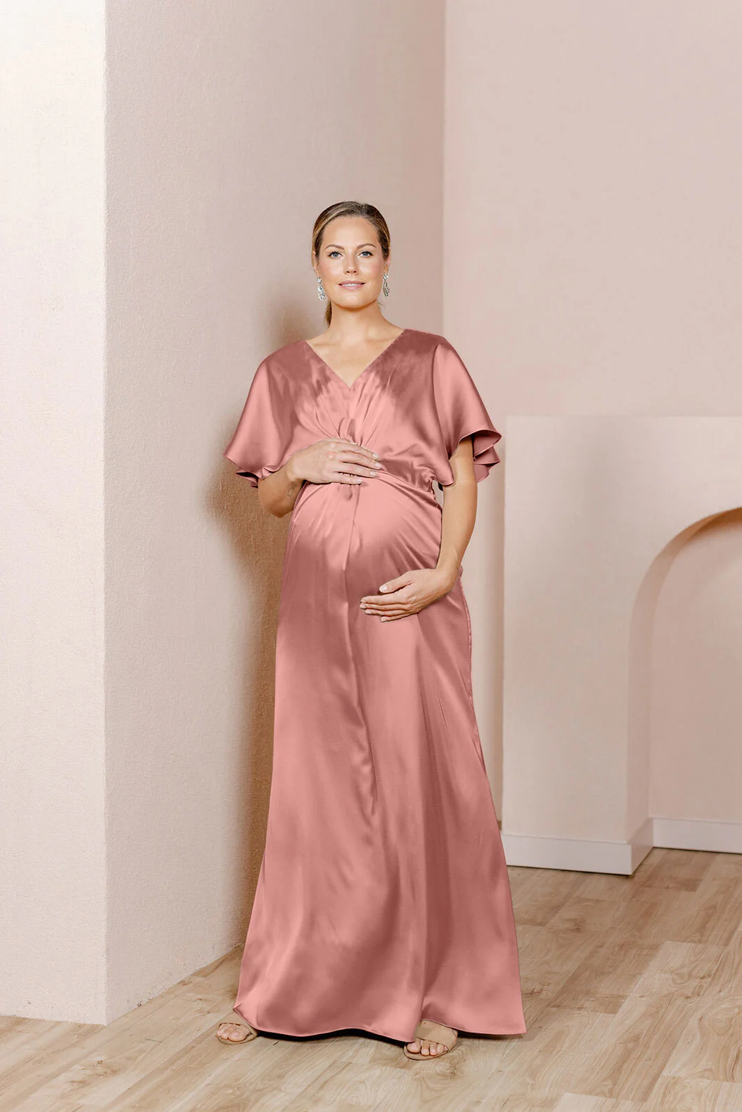 Maternity Gwen Satin Dress | Made To Order - Image 10