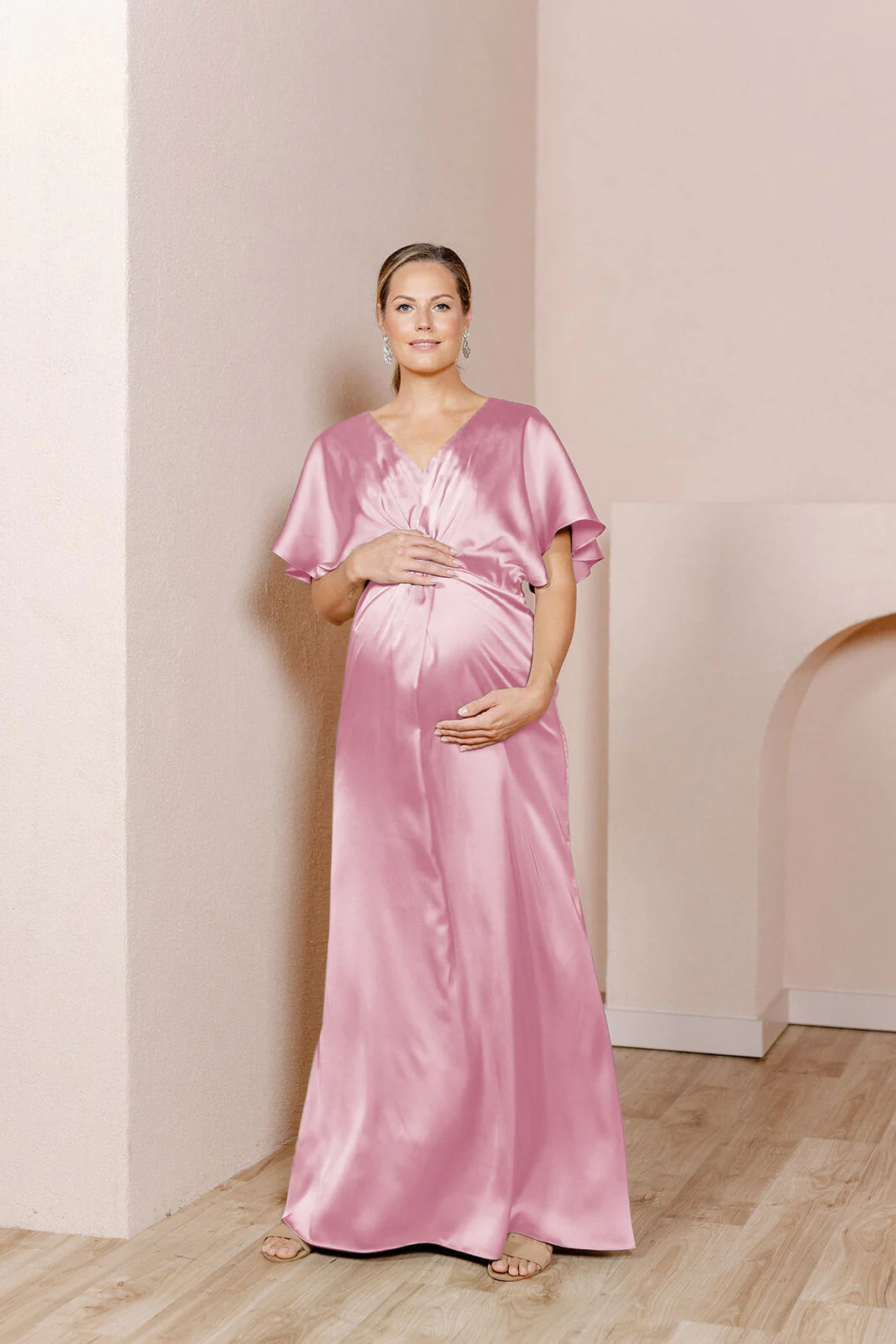 Maternity Gwen Satin Dress | Made To Order - Image 108