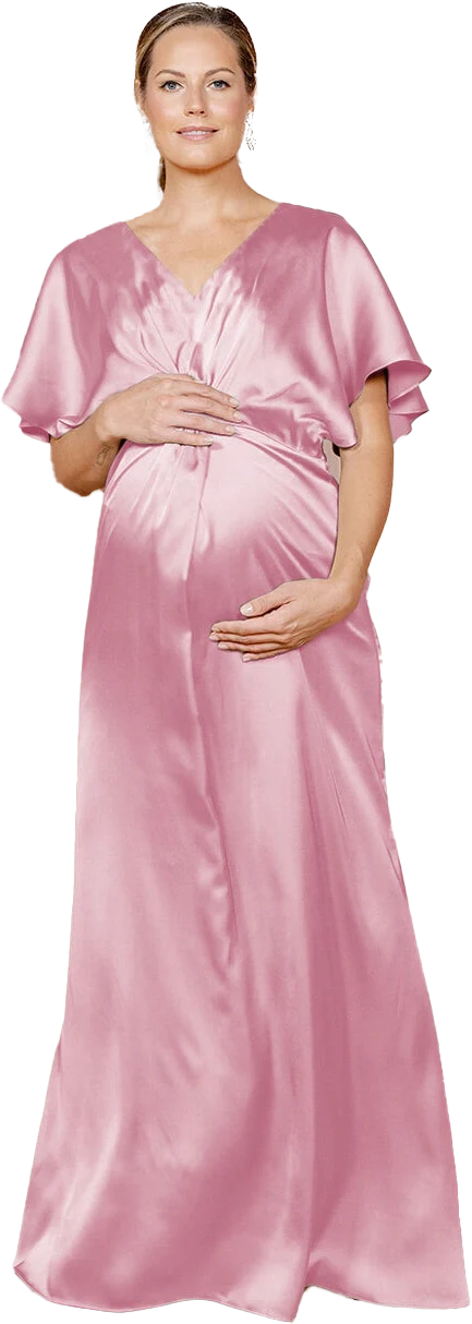 Maternity Gwen Satin Dress | Made To Order - Image 112