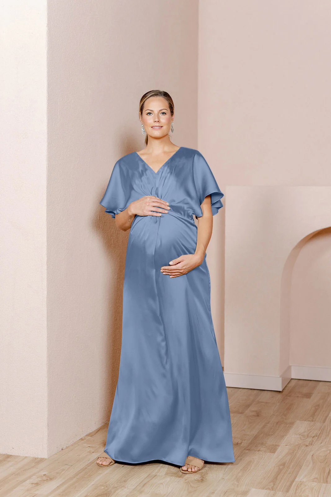 Maternity Gwen Satin Dress | Made To Order - Image 12