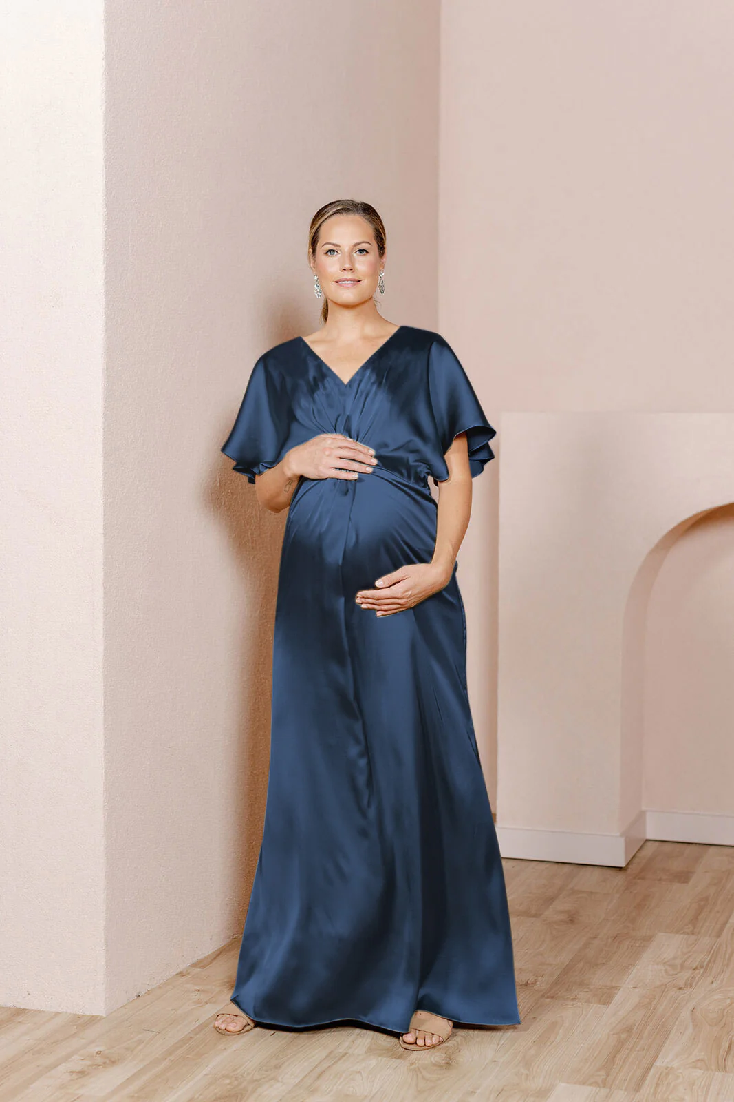 Maternity Gwen Satin Dress | Made To Order - Image 14
