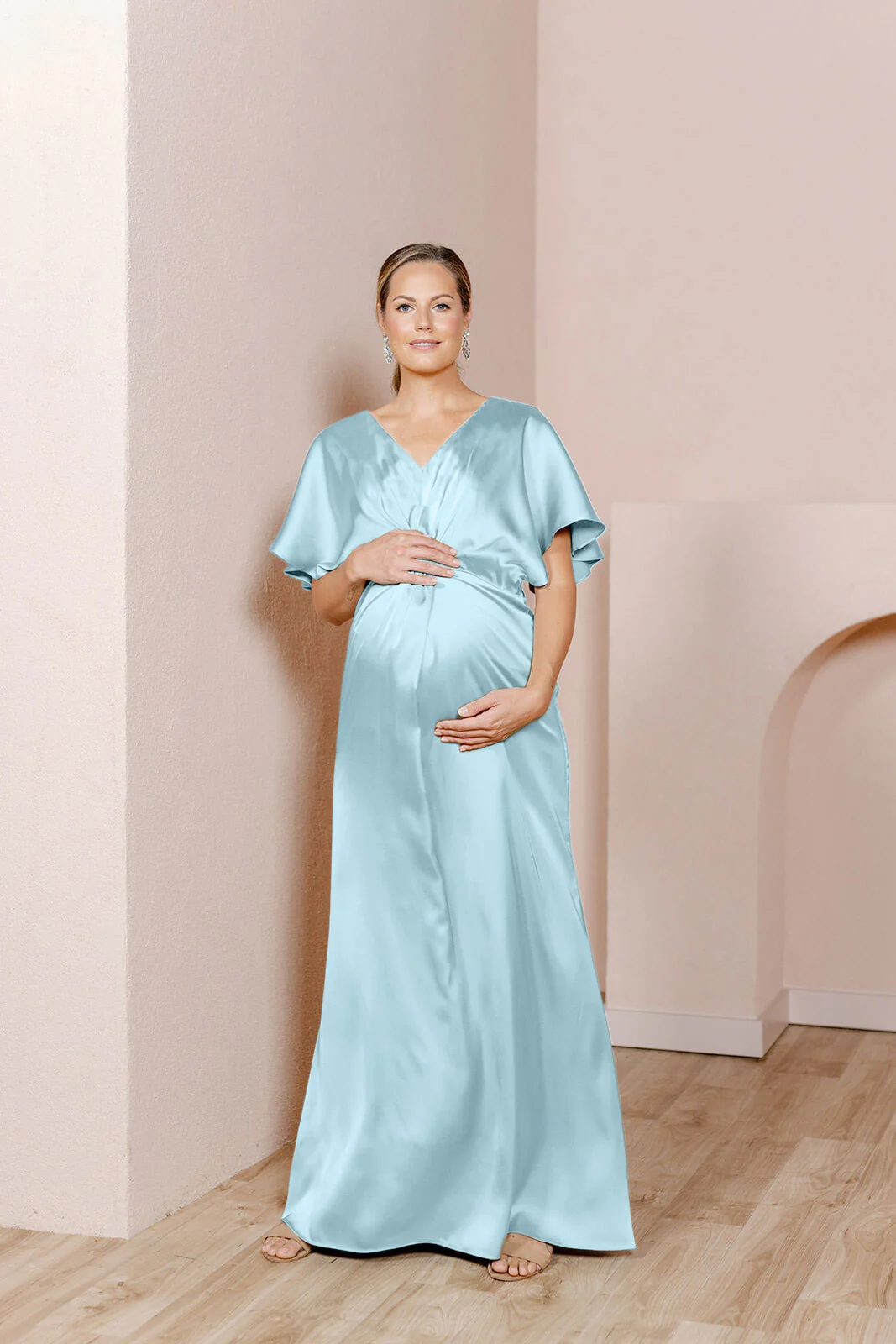 Maternity Gwen Satin Dress | Made To Order - Image 25