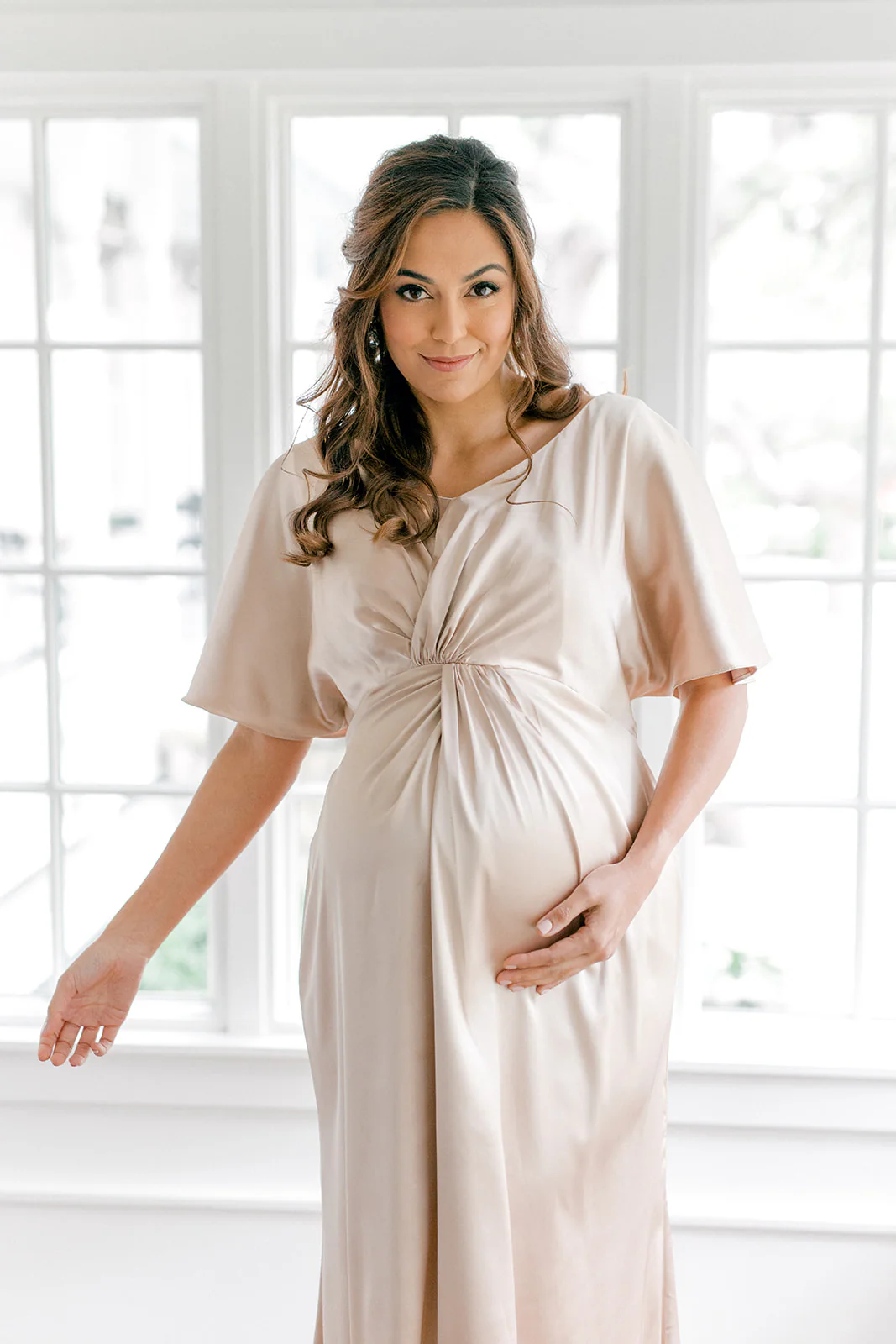 Maternity Gwen Satin Dress | Made To Order - Image 3