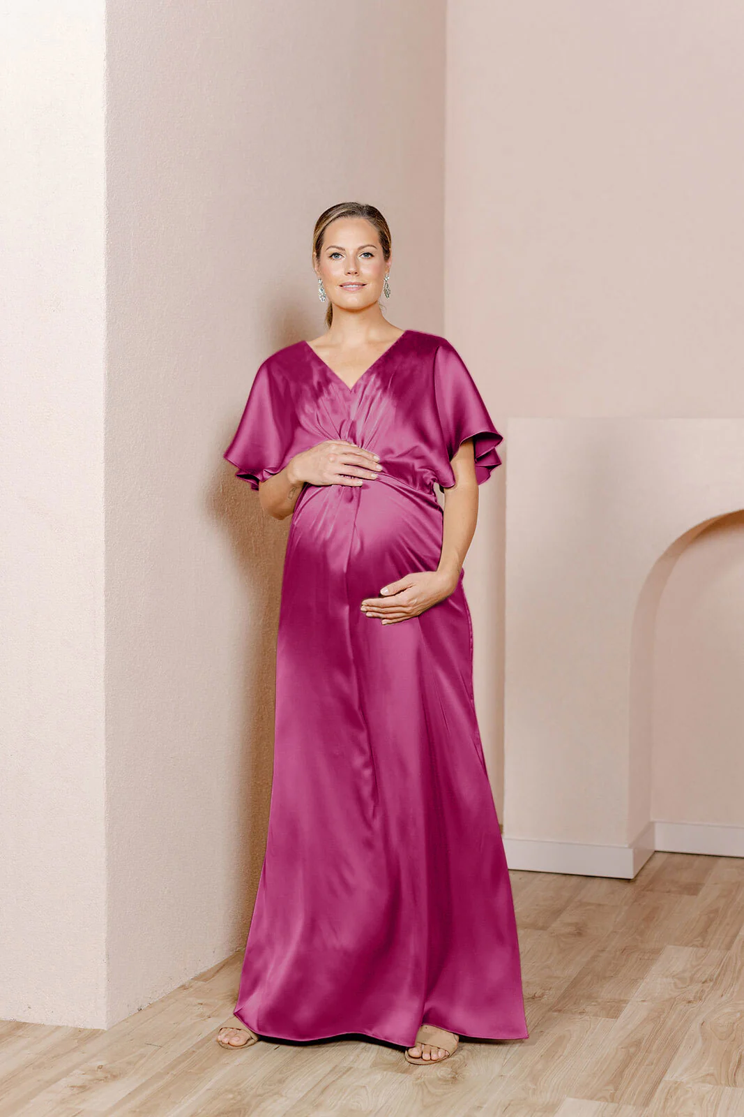 Maternity Gwen Satin Dress | Made To Order - Image 31