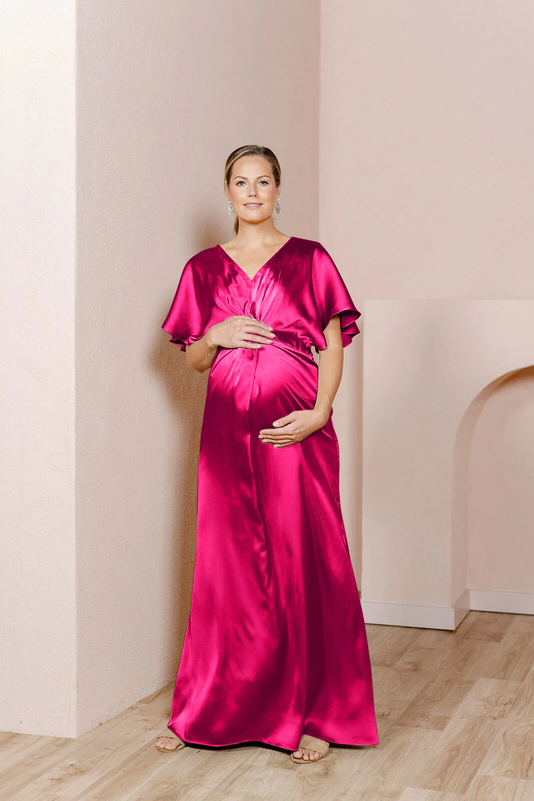 Maternity Gwen Satin Dress | Made To Order - Image 32
