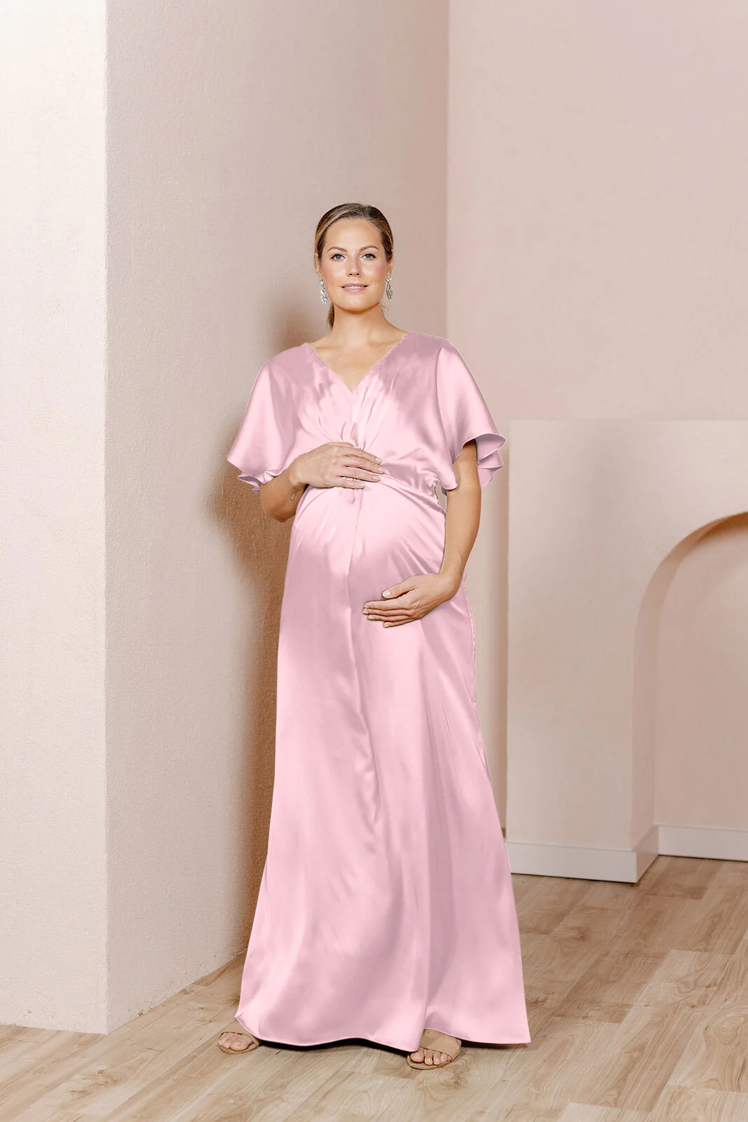 Maternity Gwen Satin Dress | Made To Order - Image 35