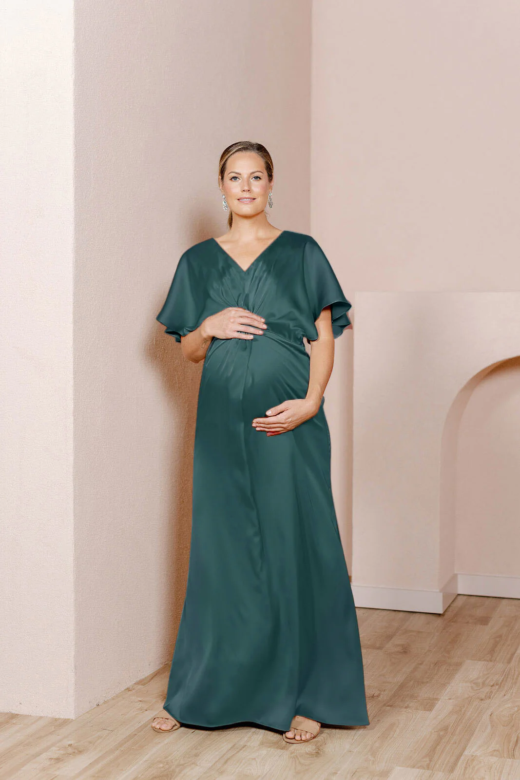 Maternity Gwen Satin Dress | Made To Order - Image 37
