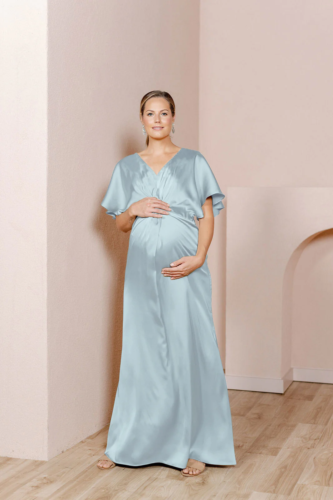 Maternity Gwen Satin Dress | Made To Order - Image 38