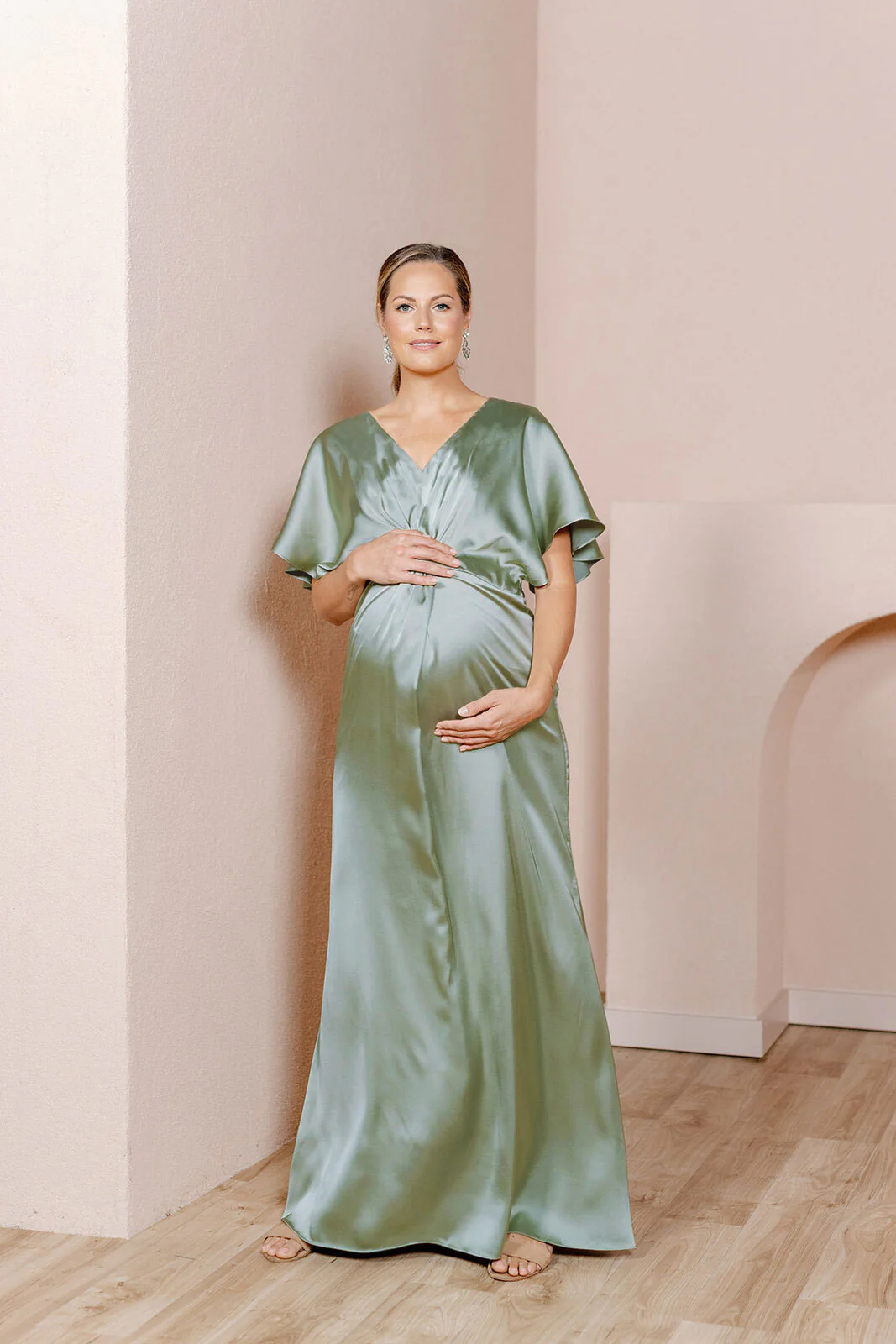 Maternity Gwen Satin Dress | Made To Order - Image 40