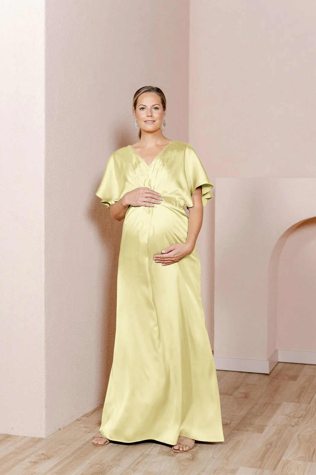 Maternity Gwen Satin Dress | Made To Order - Image 41