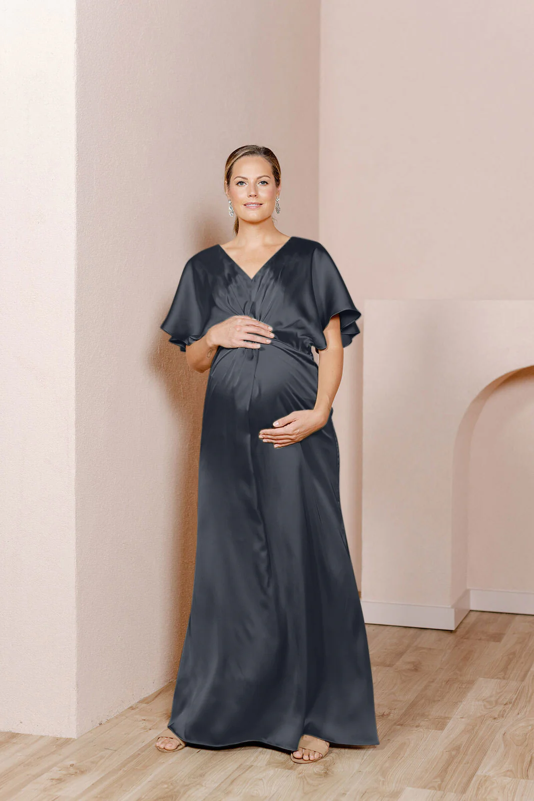 Maternity Gwen Satin Dress | Made To Order - Image 5