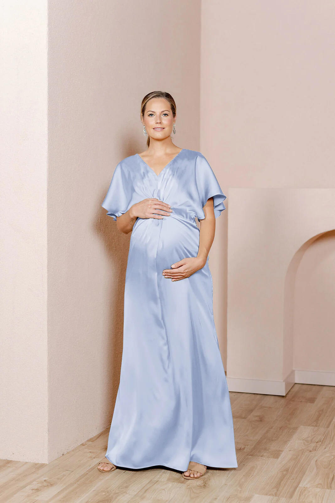 Maternity Gwen Satin Dress | Made To Order - Image 52