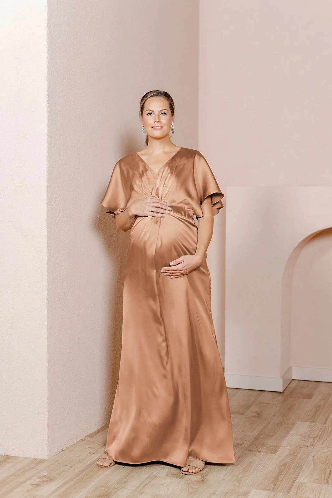 Maternity Gwen Satin Dress | Made To Order - Image 53