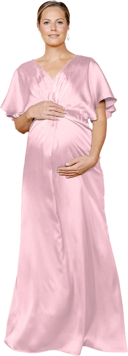 Maternity Gwen Satin Dress | Made To Order - Image 56