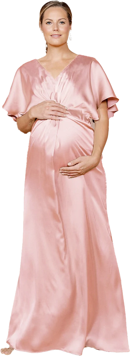 Maternity Gwen Satin Dress | Made To Order - Image 59