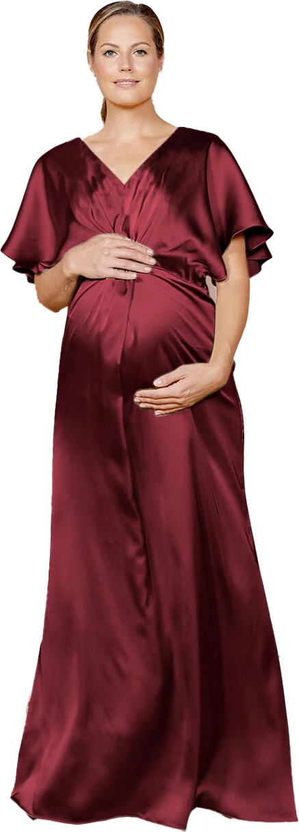 Maternity Gwen Satin Dress | Made To Order - Image 60