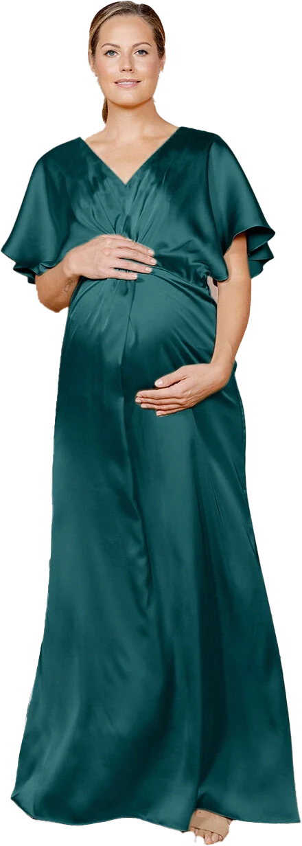 Maternity Gwen Satin Dress | Made To Order - Image 62