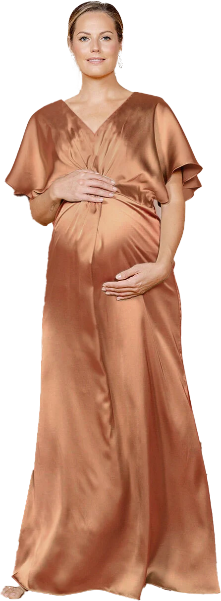 Maternity Gwen Satin Dress | Made To Order - Image 63