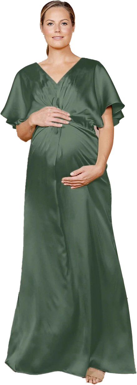 Maternity Gwen Satin Dress | Made To Order - Image 64