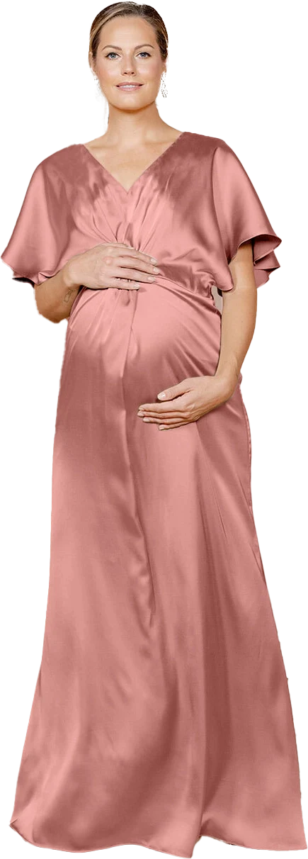 Maternity Gwen Satin Dress | Made To Order - Image 65