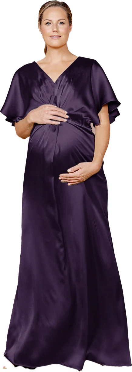 Maternity Gwen Satin Dress | Made To Order - Image 67