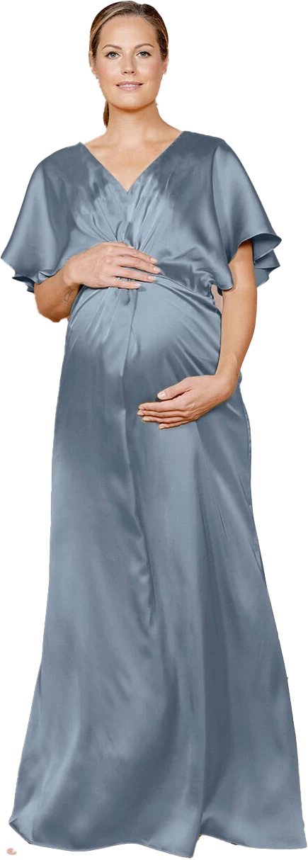 Maternity Gwen Satin Dress | Made To Order - Image 70