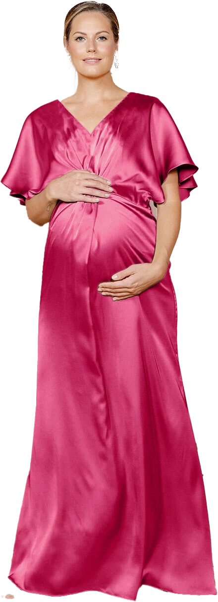 Maternity Gwen Satin Dress | Made To Order - Image 71