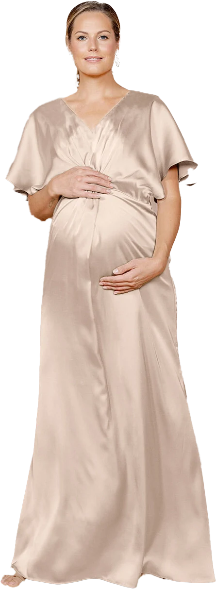 Maternity Gwen Satin Dress | Made To Order - Image 73