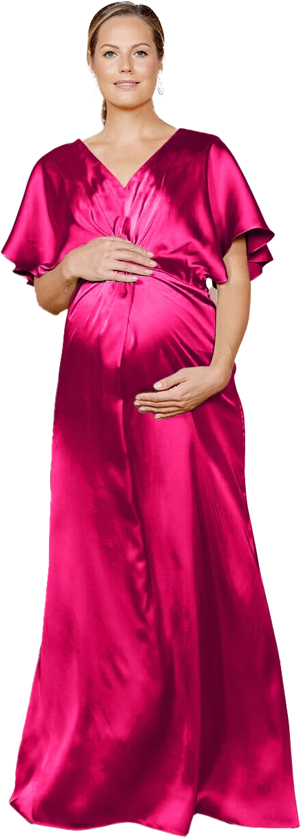 Maternity Gwen Satin Dress | Made To Order - Image 75