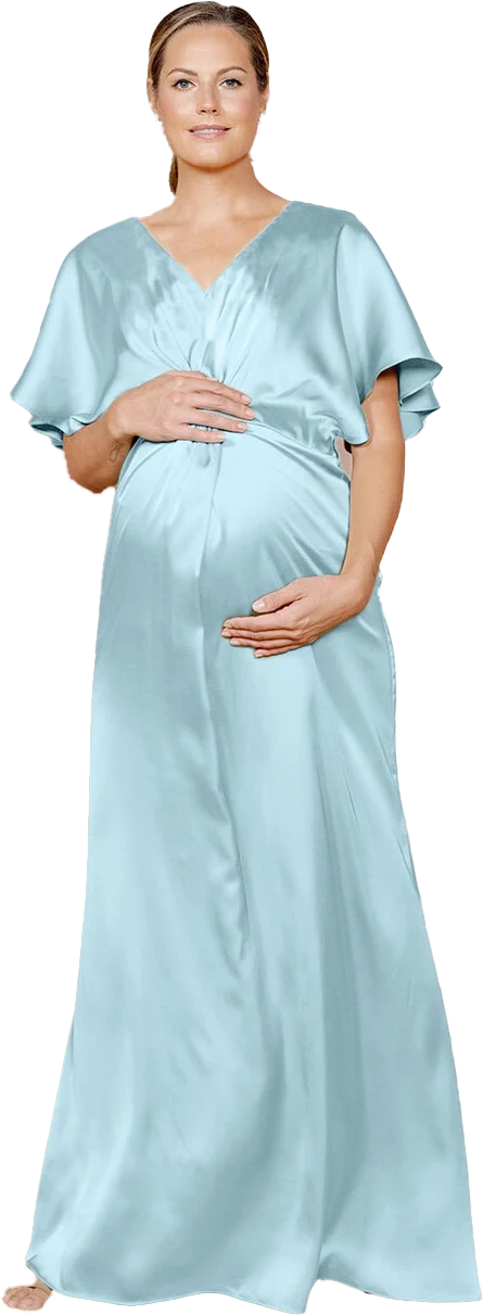 Maternity Gwen Satin Dress | Made To Order - Image 77