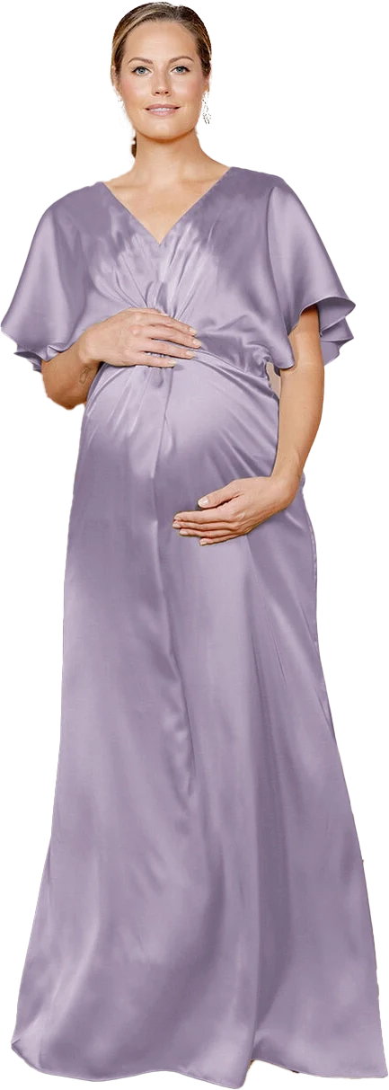 Maternity Gwen Satin Dress | Made To Order - Image 78