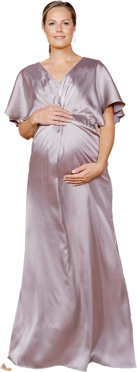 Maternity Gwen Satin Dress | Made To Order - Image 79