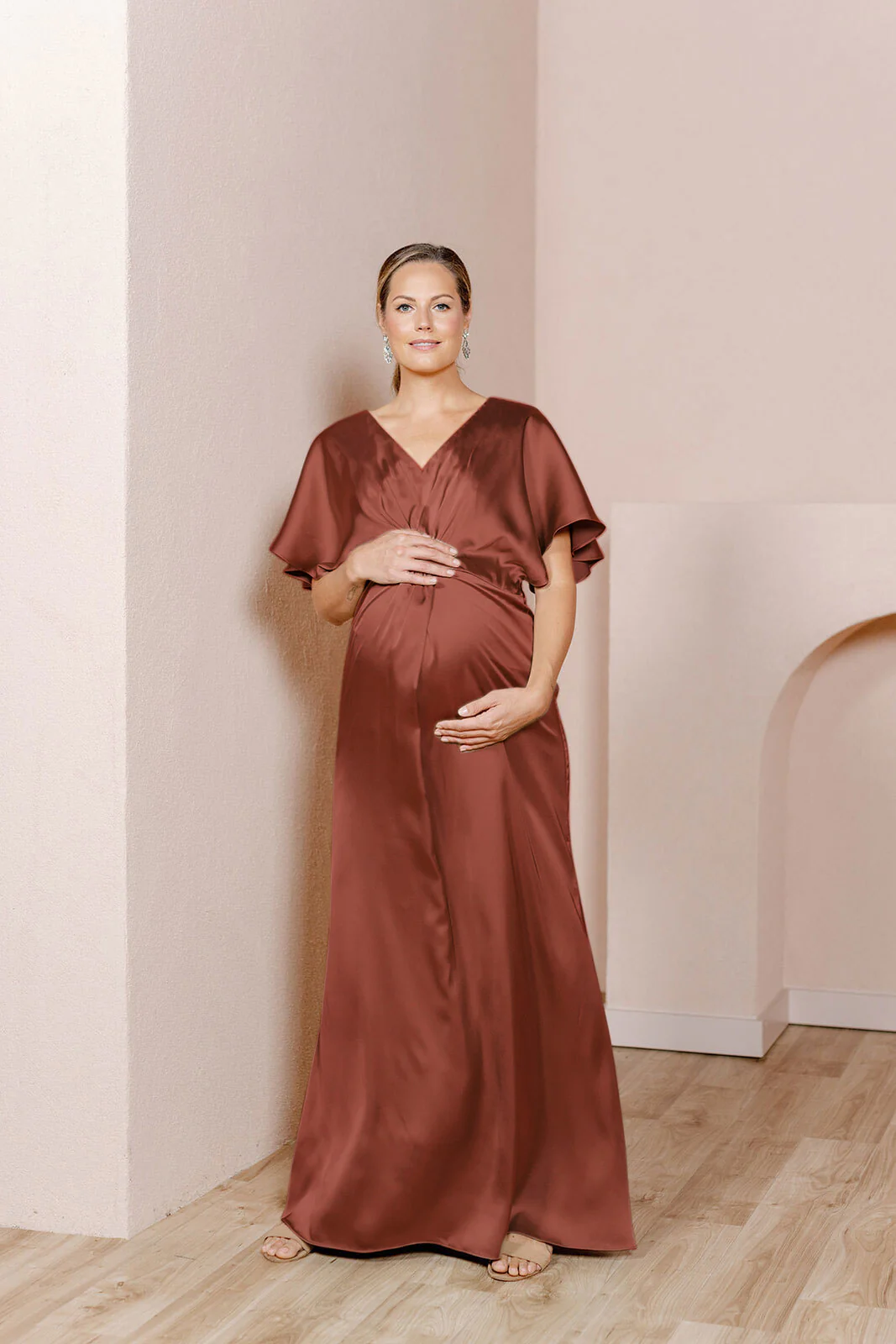 Maternity Gwen Satin Dress | Made To Order - Image 8