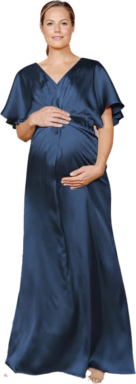 Maternity Gwen Satin Dress | Made To Order - Image 84