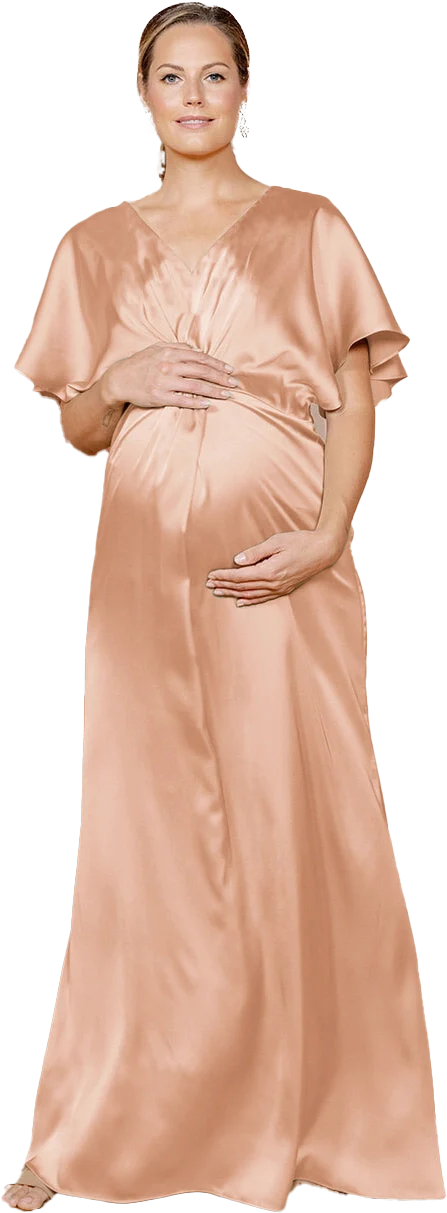 Maternity Gwen Satin Dress | Made To Order - Image 85