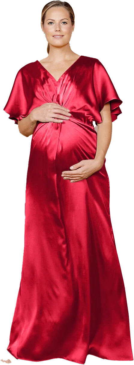 Maternity Gwen Satin Dress | Made To Order - Image 87