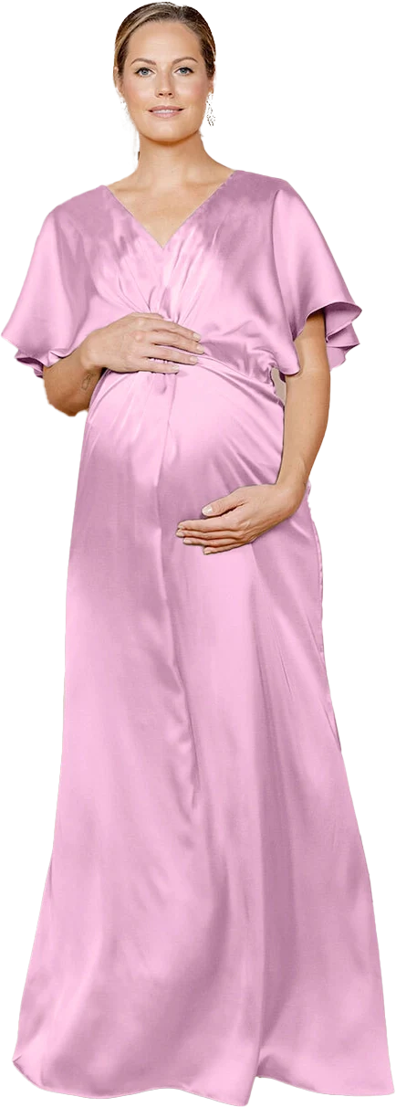 Maternity Gwen Satin Dress | Made To Order - Image 90