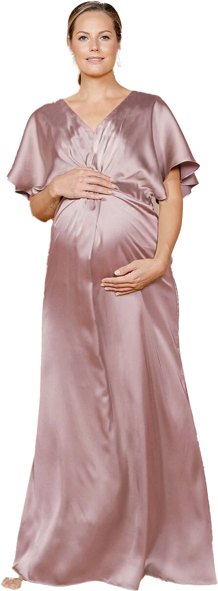 Maternity Gwen Satin Dress | Made To Order - Image 91
