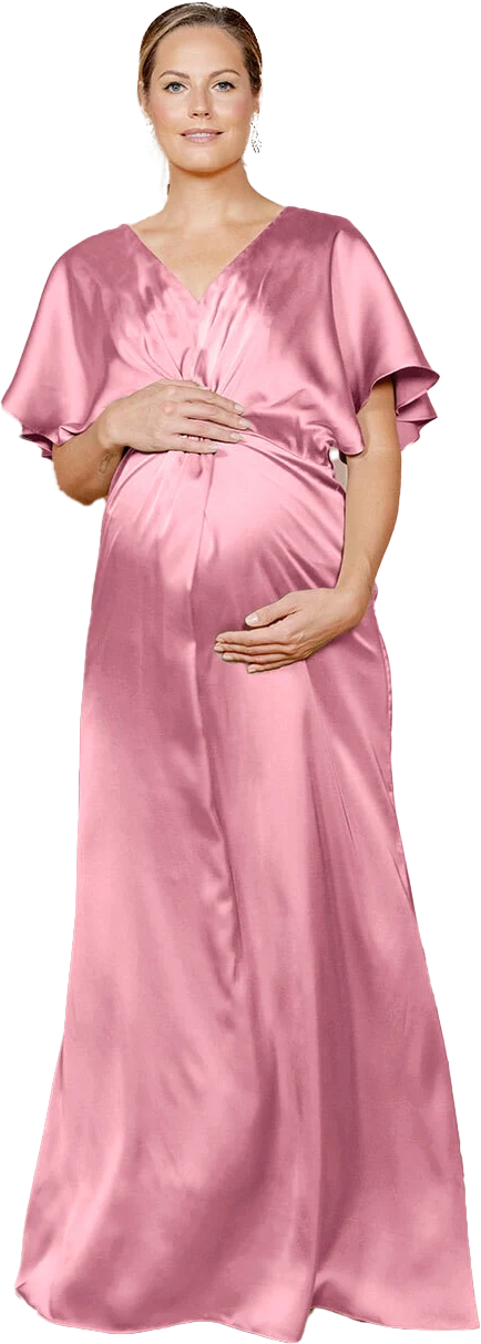 Maternity Gwen Satin Dress | Made To Order - Image 92