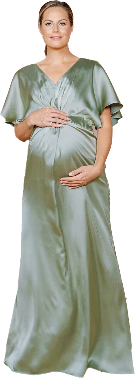 Maternity Gwen Satin Dress | Made To Order - Image 94